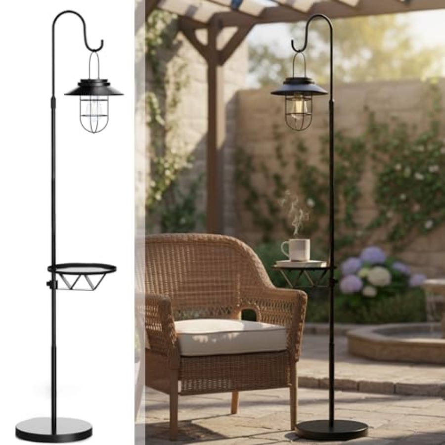 Solar Floor Lamp with Table, 6 - đánh giá và giá Outdoor Lighting Waterproof