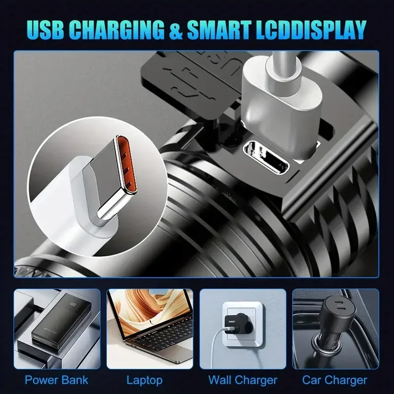 Super Bright LED Flashlight US - đánh giá và giá Outdoor Lighting Black