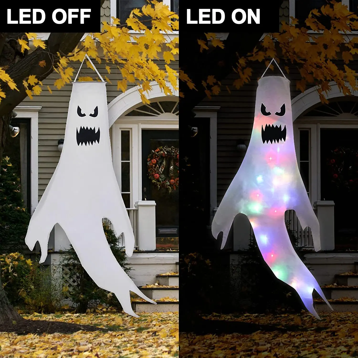 Halloween LED Ghost Windsock H - đánh giá và giá Outdoor Lighting Effects