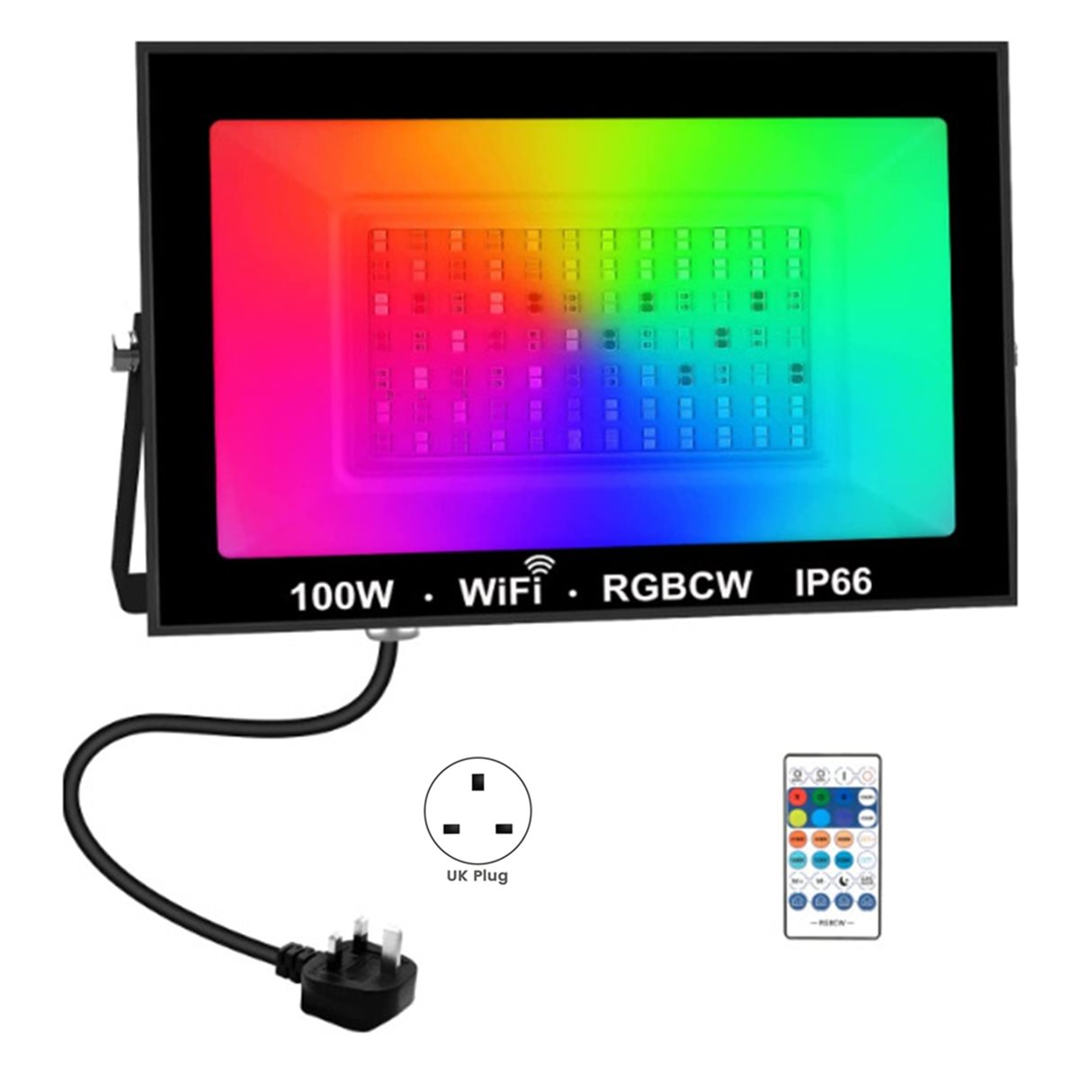 AA19 100W RGBCW LED Flood Ligh - đánh giá và giá Outdoor Lighting Uk