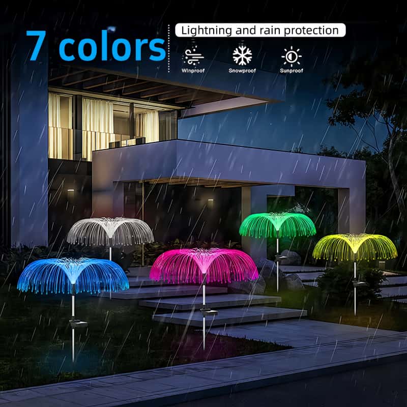 5 Pcs Solar Jellyfish LED Ligh - đánh giá và giá Outdoor Lighting Pathway
