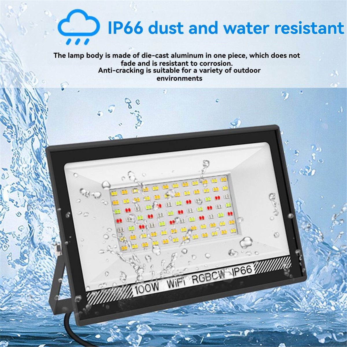 Nices 100W RGBCW LED Flood Lig - đánh giá và giá Outdoor Lighting Uk