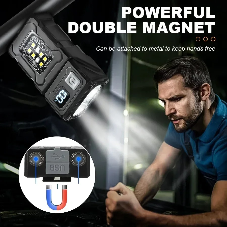 Mini USB Recharge LED Flashlig - đánh giá và giá Outdoor Lighting Black