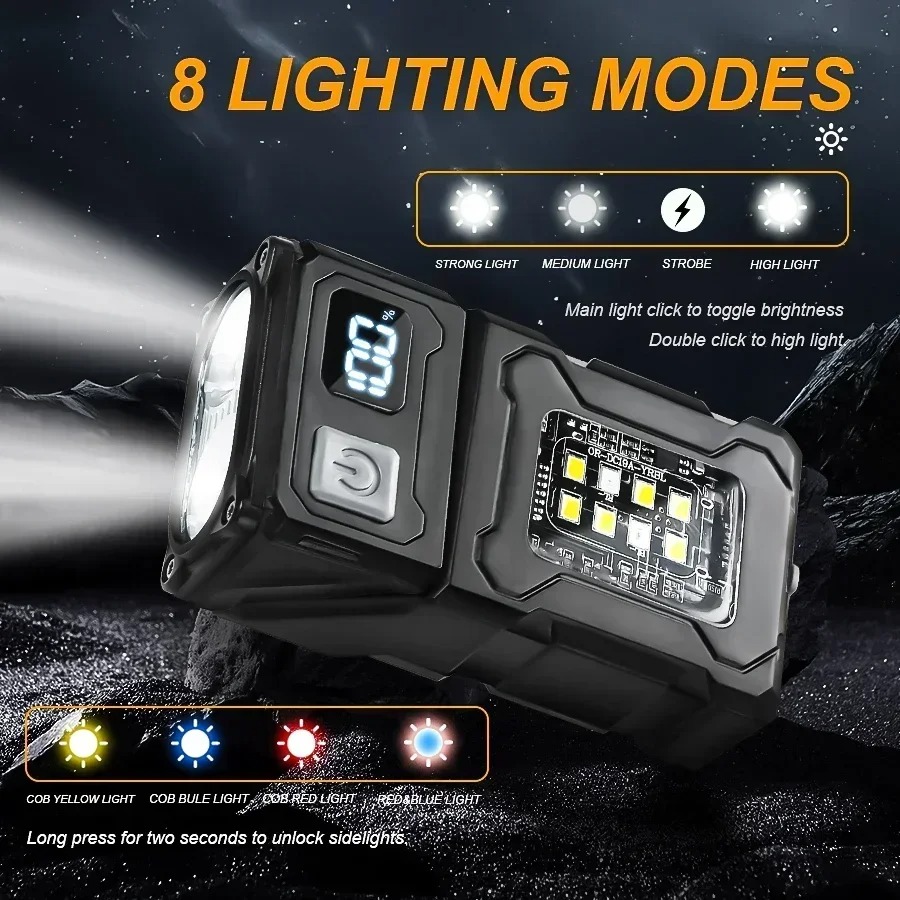 Mini USB Recharge LED Flashlig - đánh giá và giá Outdoor Lighting Black