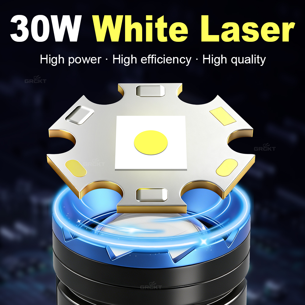 White Laser Camping Flashlight - đánh giá và giá Outdoor Lighting Black