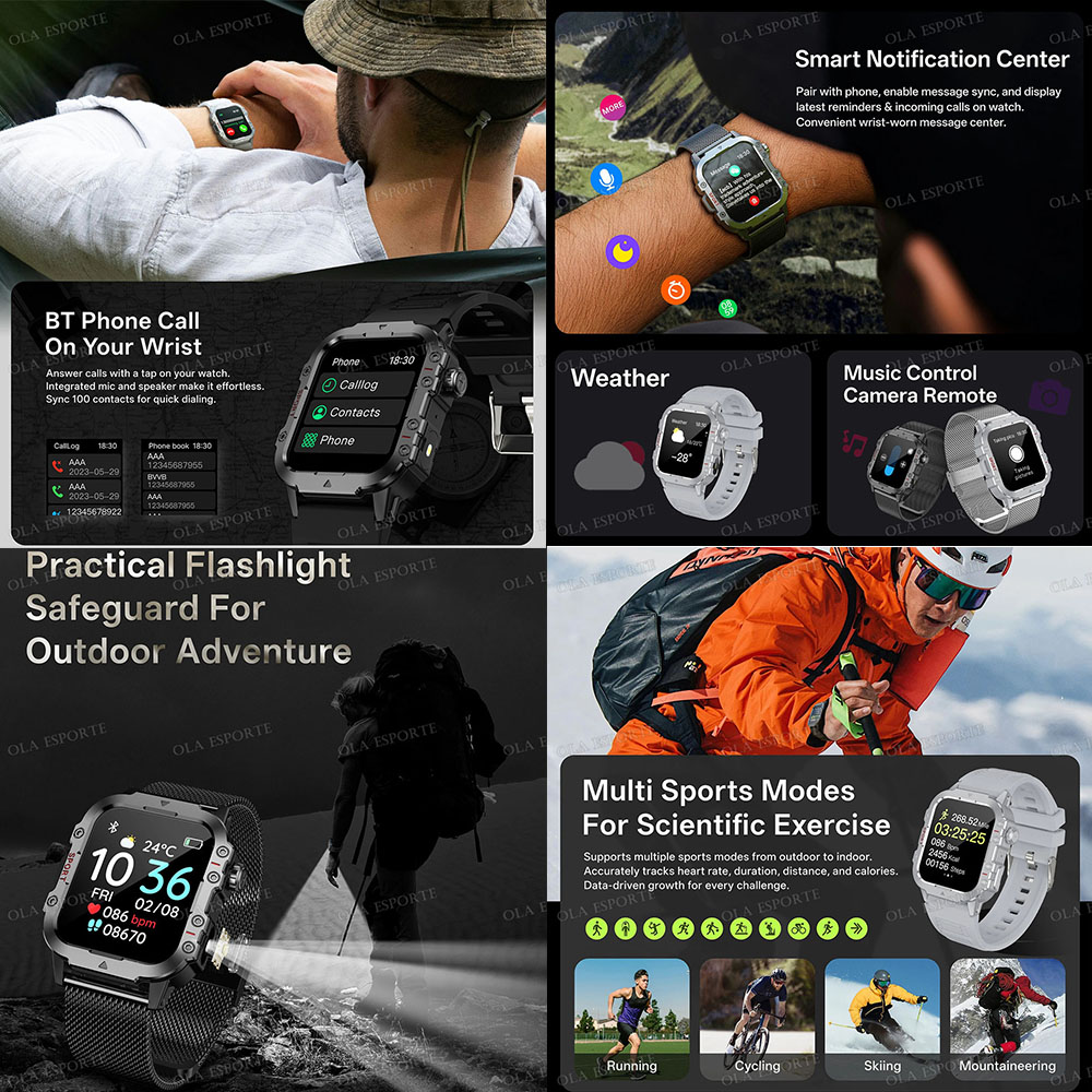 Military Outdoor Smart Watch M - đánh giá và giá Outdoor Lighting Track