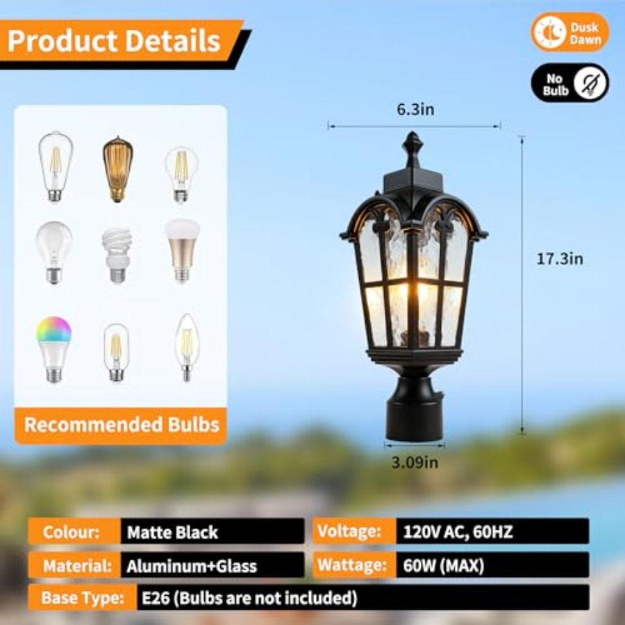 Sensor Outdoor Post Lights Wat - đánh giá và giá Outdoor Lighting Waterproof