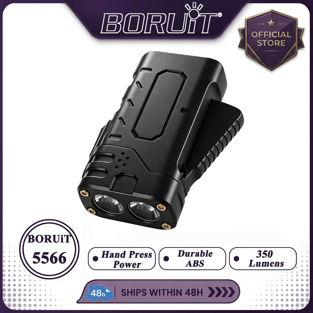 BORUIiT Hand Crank EDC LED Fla - đánh giá và giá Outdoor Lighting Black