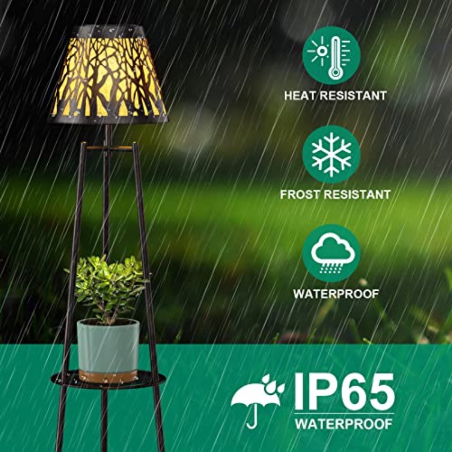 2 Pack Outdoor Solar Floor Lam - đánh giá và giá Outdoor Lighting Waterproof