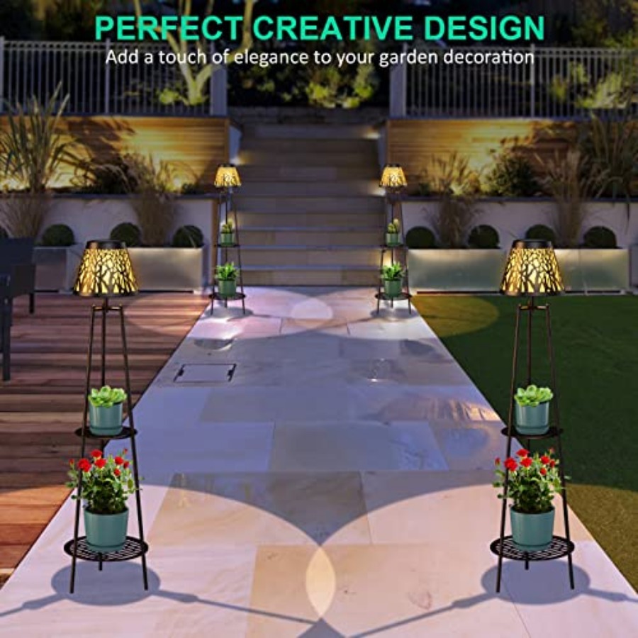 2 Pack Outdoor Solar Floor Lam - đánh giá và giá Outdoor Lighting Waterproof