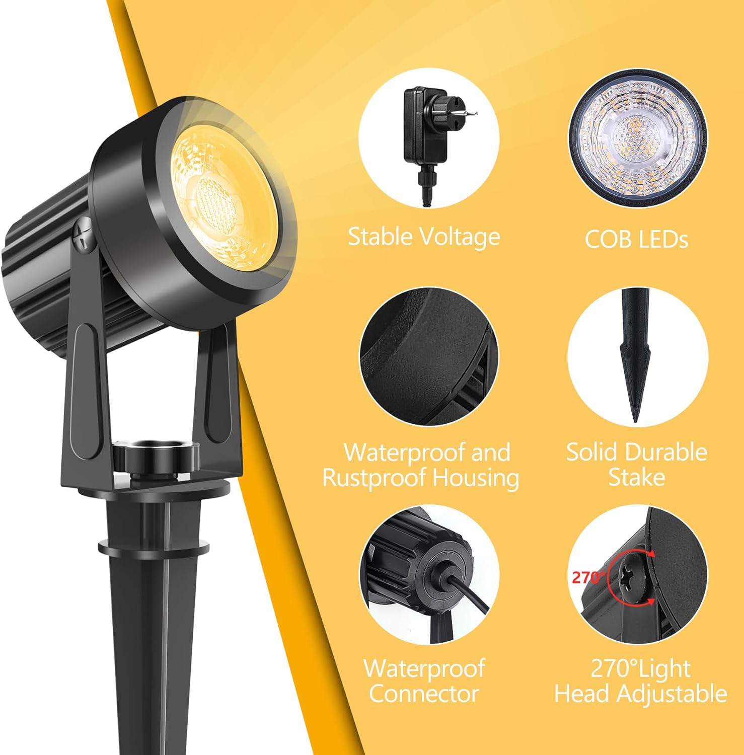 4/6/8LEDS 3000K Outdoor Spotli - đánh giá và giá Outdoor Lighting Uk