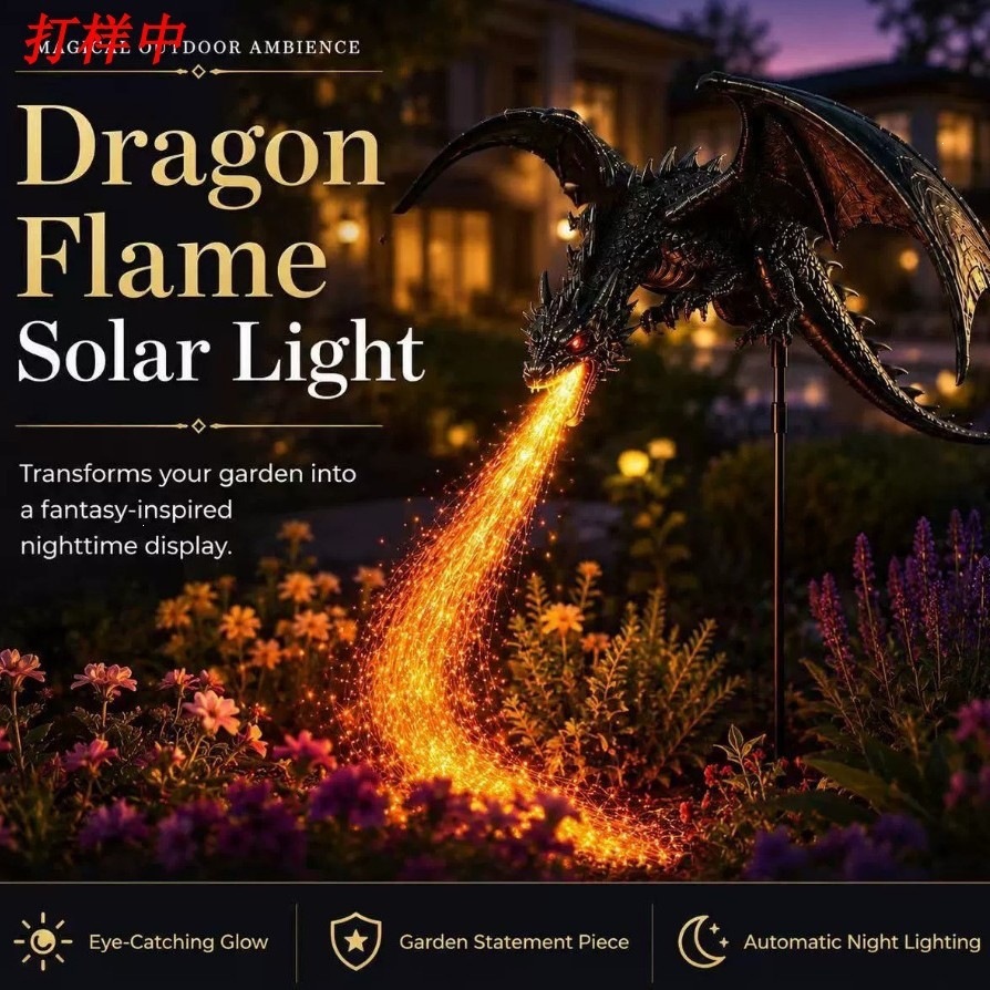 Solar Dragon Fire Garden Light - đánh giá và giá Outdoor Lighting Pathway