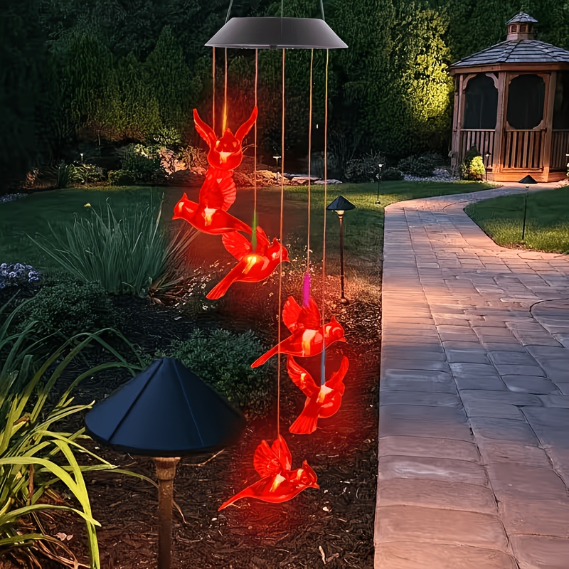 Solar-Powered Flaming Bird Win - đánh giá và giá Outdoor Lighting Waterproof