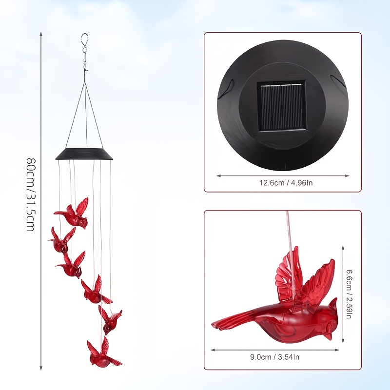 Solar-Powered Flaming Bird Win - đánh giá và giá Outdoor Lighting Waterproof